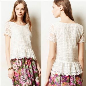 Anthropologie Leifsdottir Lacepane Blouse